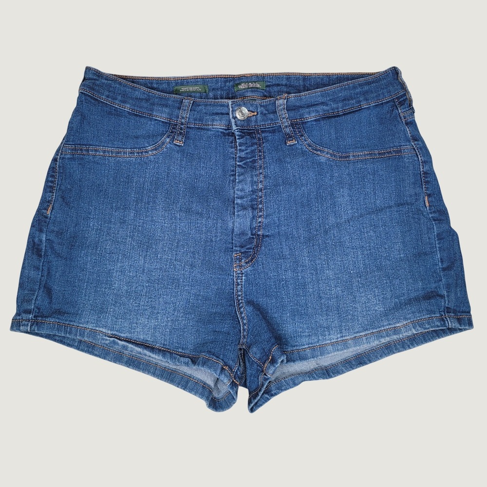 Wild Fable Womens Size 14 Highest Rise Denim Shorts Medium Wash Blue 331053474